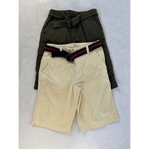 Boys Size 14 Urban Pipeline Belted Cargo Shorts Lot of Two, Brown/Khaki EUC